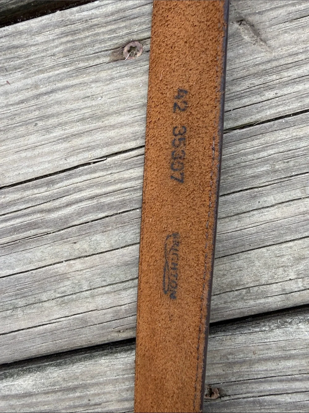 Brighton Dark Brown Leather Belt with Brass Double Buckle